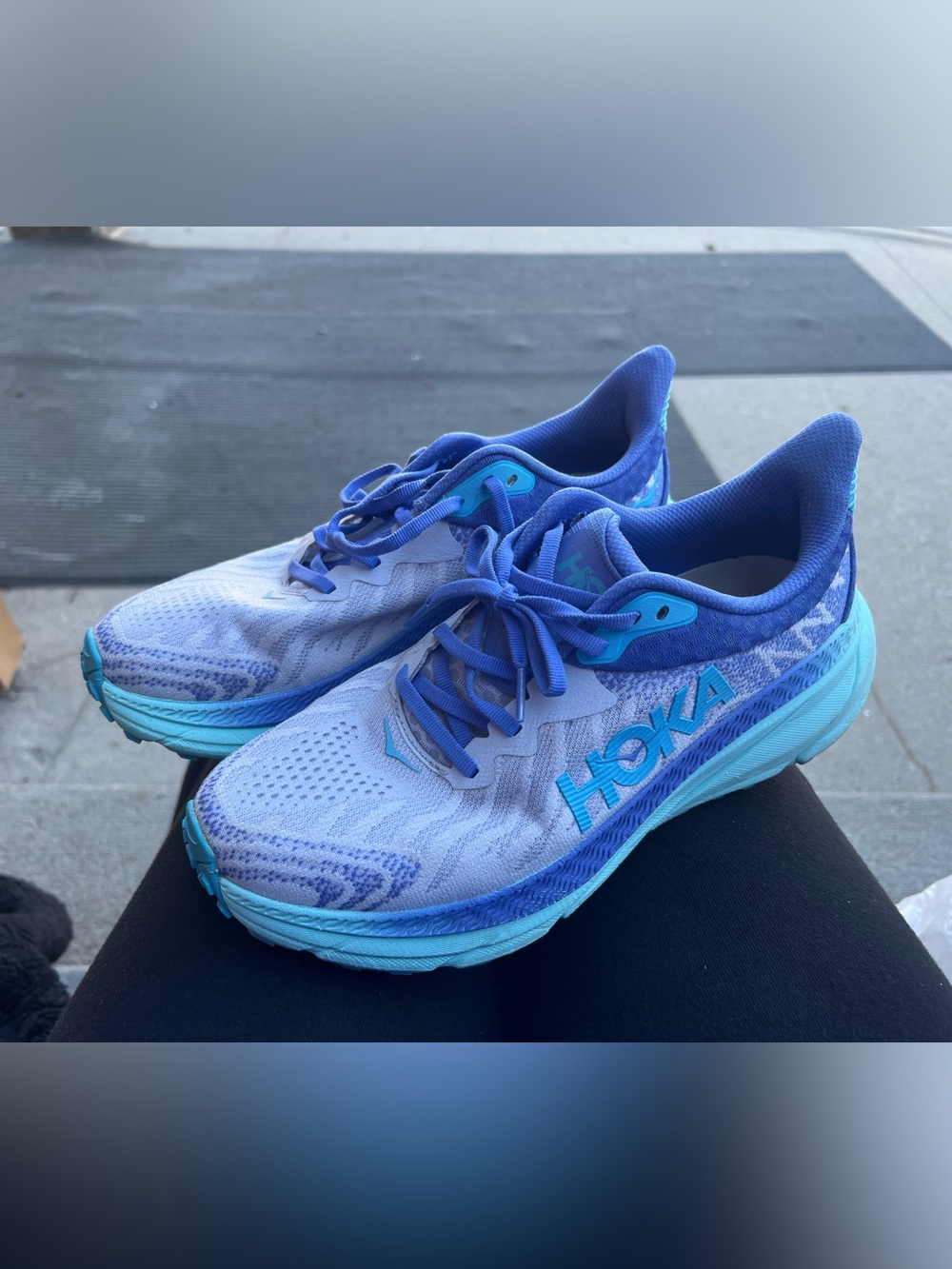 Hoka Women's Light Blue and Turquoise Running Shoes